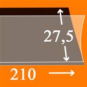 25 bandes Lindner simple soudure fond noir 210 x 27.5 mm HA1027