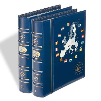 albums Vista 1 + 2 avec etui pour series d'euros Leuchtturm 341042