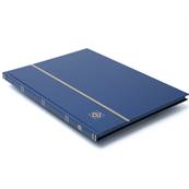 classeur pour timbres 16 pages noires BASIC S16 bleu Leuchtturm 335982