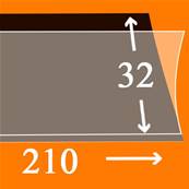 25 bandes Lindner simple soudure fond noir 210 x 32 mm HA1032