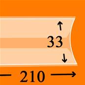 22 bandes Lindner double soudure fond transparent 210 x 33 mm HA3033