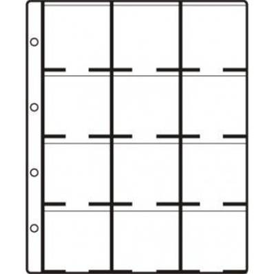10 feuilles transparentes 12 cases Standard SMALL LK12 Hartberger 8210