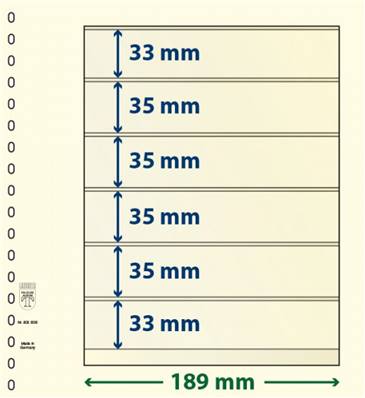 10 feuilles neutres LINDNER T 802606P