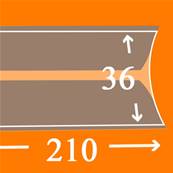 15 bandes Lindner double soudure fond noir 210 x 36 mm HA4036