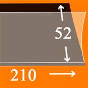 25 bandes Hawid simple soudure fond noir 210 x 52 mm HA1052 337699