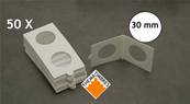 lot de 50 étuis carton HB autocollants 30 mm Hartberger 50030TH