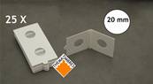 boite de 25 étuis carton HB autocollants 20 mm Hartberger 8320020 1652