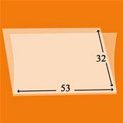 50 pochettes ID H7104 simple soudure fond transparent 53 x 32 mm ID217