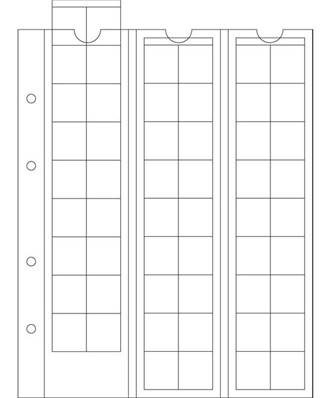 5 Feuilles monnaies Optima 20 à 54 cases de 20mm M54 Leuchtturm 315033