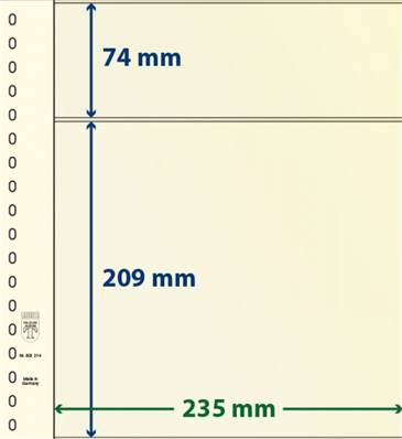 10 feuilles neutres LINDNER T 802214P