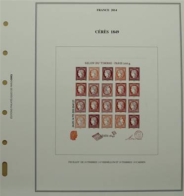 Feuilles Blocs Ceres et Baccarat 2014 Louvre Standard Edition Ceres FF14BF