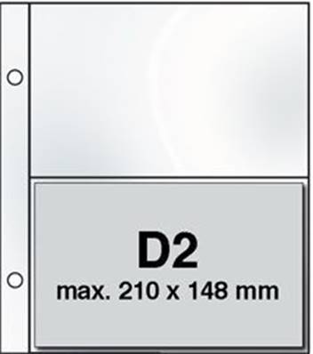 10 gaines transparentes D2 à 2 poches DAVO 23702