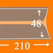 15 bandes Lindner double soudure fond noir 210 x 48 mm HA4048