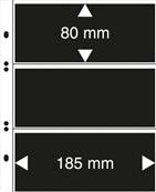paquet de 10 pochettes en 3 parties avec 3 fond noir Lindner MU3103