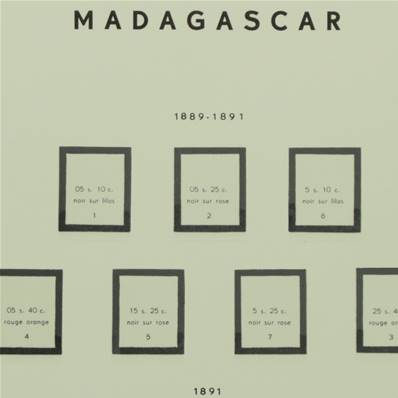 MADAGASCAR 1889-1956 avec pochettes MOC 313155