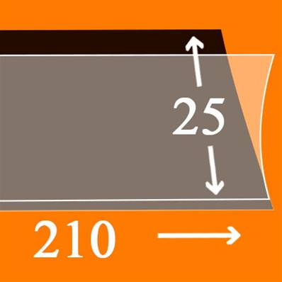 25 bandes Hawid simple soudure fond noir 210 x 25 mm HA1025 312198