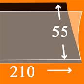 25 bandes Hawid simple soudure fond noir 210 x 55 mm HA1055 302092