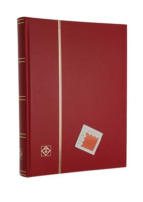 classeur pour timbres 64 pages blanches BASIC W64 rouge Leuchtturm 316445