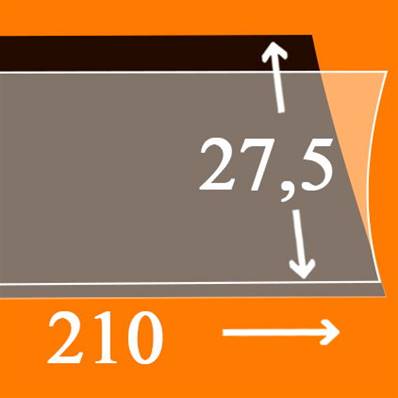 25 bandes Hawid simple soudure fond noir 210 x 27.5 mm HA1027 317187