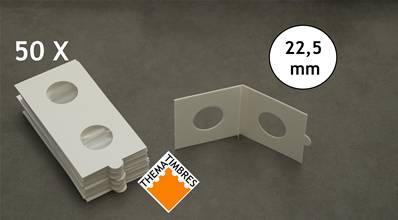 lot de 50 étuis carton HB autocollants 22.5 mm Hartberger 50225TH