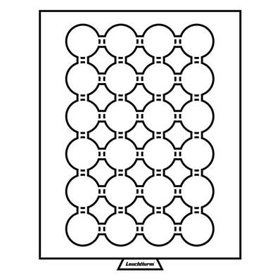 Medaillier fumé pour 24 pieces de 35 mm sous capsules Leuchtturm MBCAPS35 301417