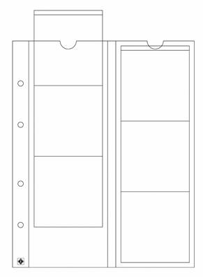 5 Feuilles monnaies Optima 65 à 6 cases de 65mm M6 Leuchtturm 316001