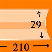 22 bandes Lindner double soudure fond transparent 210 x 29 mm HA3029