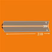 25 bandes ID double soudure fond noir 210 x 39 mm ID1039