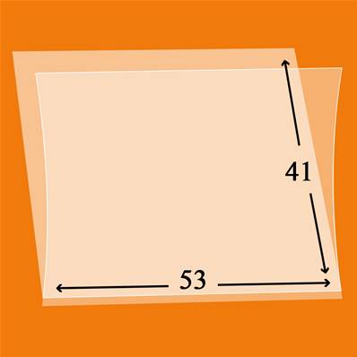 50 pochettes ID H7115 simple soudure fond transparent 53 x 41 mm ID219