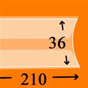 15 bandes Lindner double soudure fond transparent 210 x 36 mm HA3036