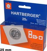 boite de 25 étuis carton HB autocollants 25 mm Hartberger 8320025 1654