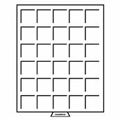 Medaillier tiroir fumé à 30 compartiments carrés 38 mm MB30 326654