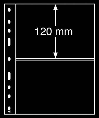 10 Feuilles noires à 2 bandes Optima 2S Leuchtturm 322646