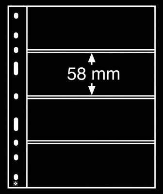 10 Feuilles noires à 4 bandes Optima 4S Leuchtturm 331859