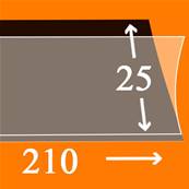 25 bandes Hawid simple soudure fond noir 210 x 25 mm HA1025 312198