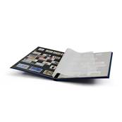 classeur pour timbres 16 pages noires BASIC S16 bleu Leuchtturm 335982