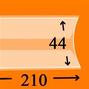 15 bandes Lindner double soudure fond transparent 210 x 44 mm HA3044