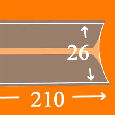 22 bandes Lindner double soudure fond noir 210 x 26 mm HA4026