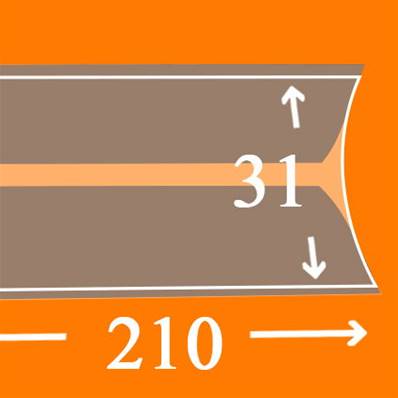 22 bandes Lindner double soudure fond noir 210 x 31 mm HA4031