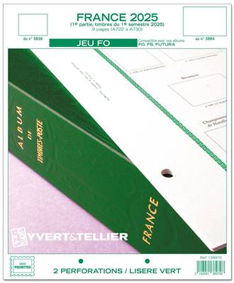 Jeu France Futura FO 2025 1er semestre Yvert et Tellier 138970