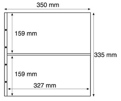 5 feuilles transparentes 2 cases Horizontales Leuchtturm MAX7C 325009