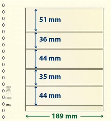 10 feuilles neutres LINDNER T 802509P