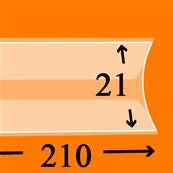 22 bandes Lindner double soudure fond transparent 210 x 21 mm HA3021