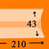 15 bandes Lindner double soudure fond transparent 210 x 43 mm HA3043