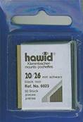 50 pochettes Hawid 6023 simple soudure fond noir 20 x 26 mm 302160