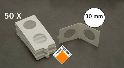 lot de 50 étuis carton HB autocollants 30 mm Hartberger 50030TH