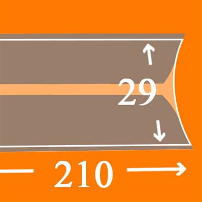 22 bandes Lindner double soudure fond noir 210 x 29 mm HA4029