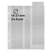 5 feuilles 40 cases series euros Noir Multi collect Lindner MU40