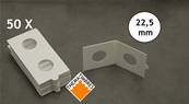 lot de 50 étuis carton HB autocollants 22.5 mm Hartberger 50225TH