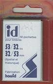 50 pochettes ID double soudure fond noir 53 x 32 mm ID1015